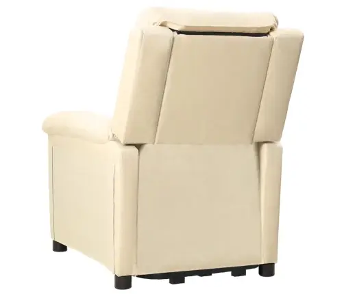 Atpūtas Krēsls, Paceļams, Krēmkrāsas Audums Vidaxl