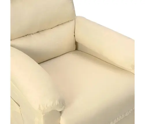 Atpūtas Krēsls, Paceļams, Krēmkrāsas Audums Vidaxl