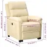Atpūtas Krēsls, Paceļams, Krēmkrāsas Audums Vidaxl