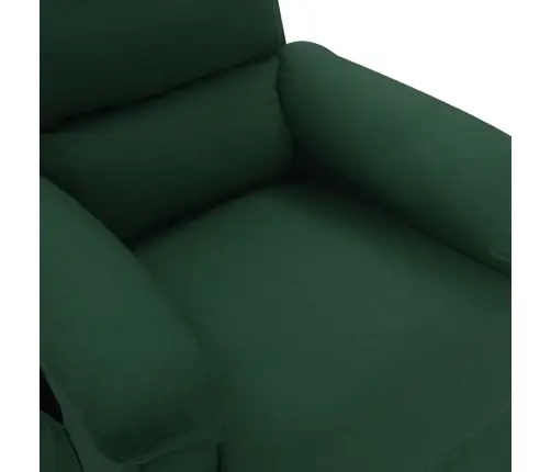 Atsistojantis Masažinis Krėslas, Tamsiai Žalias, Audinys