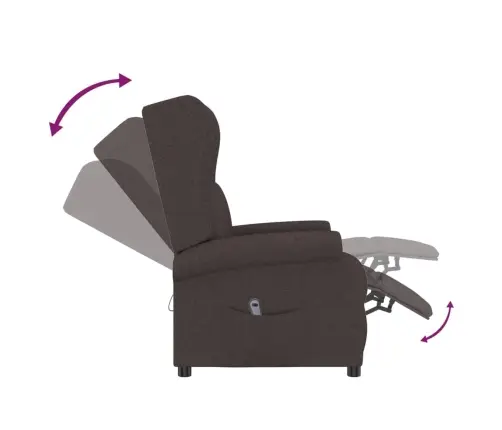 Elektriline Reguleeritav Tugitool, Tumepruun, Kangas