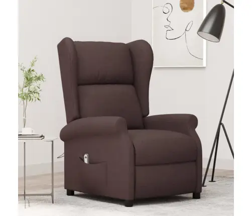 Elektriline Reguleeritav Tugitool, Tumepruun, Kangas