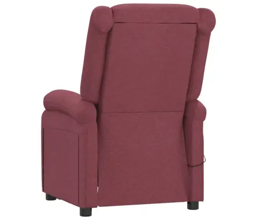 Elektrisks Atpūtas Krēsls, Atgāžams, Vīnsarkans Audums Vidaxl