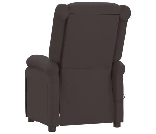 Elektrisks Atpūtas Krēsls, Atgāžams, Tumši Brūns Audums Vidaxl