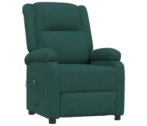 Elektrinis Atlošiamas Krėslas, Tamsiai Žalios Spalvos, Audinys