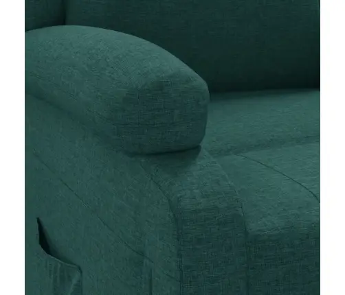 Elektrinis Atlošiamas Krėslas, Tamsiai Žalios Spalvos, Audinys