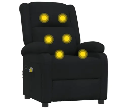 Elektrisks Masāžas Krēsls, Melns Audums Vidaxl