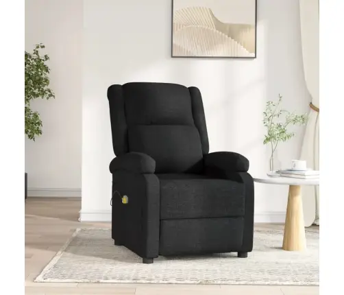 Elektrisks Masāžas Krēsls, Melns Audums Vidaxl