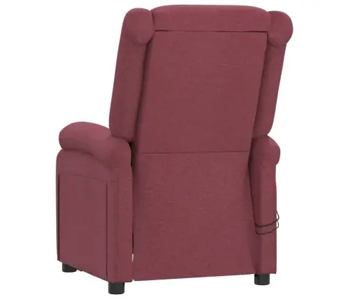 Elektrisks Masāžas Krēsls, Vīnsarkans Audums Vidaxl