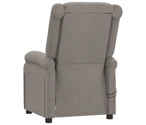 Elektrisks Masāžas Krēsls, Pelēkbrūns Audums Vidaxl