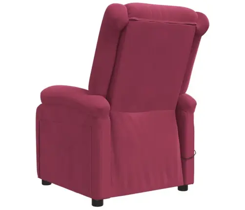 Elektrisks Atpūtas Krēsls, Atgāžams, Vīnsarkans Samts Vidaxl