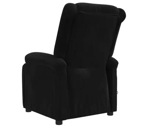 Elektrinis Atlošiamas Krėslas, Juodos Spalvos, Aksomas