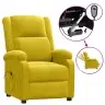 Elektrisks Atpūtas Krēsls, Atgāžams, Dzeltens Samts Vidaxl