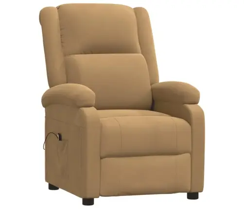 Elektrisks Atpūtas Krēsls, Atgāžams, Brūns Samts Vidaxl