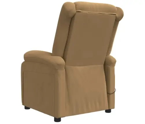 Elektrisks Atpūtas Krēsls, Atgāžams, Brūns Samts Vidaxl