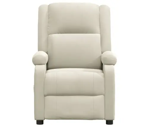 Elektrisks Atpūtas Krēsls, Atgāžams, Krēmkrāsas Samts Vidaxl