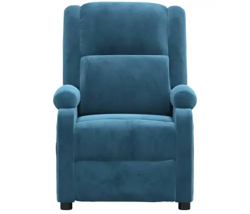 Elektrisks Atpūtas Krēsls, Atgāžams, Zils Samts Vidaxl