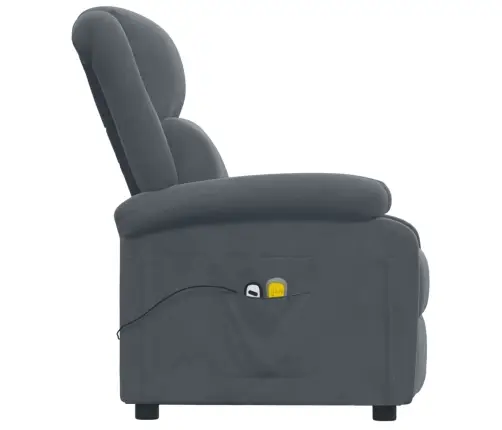 Elektriskais Masāžas Krēsls, Tumši Pelēks Samts Vidaxl