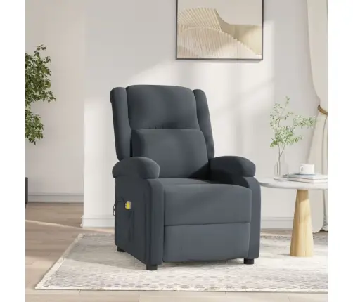 Elektriskais Masāžas Krēsls, Tumši Pelēks Samts Vidaxl