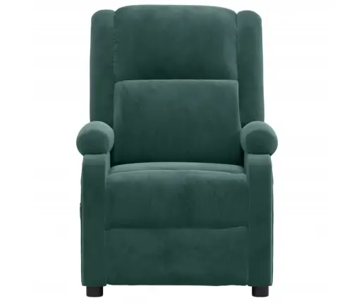 Elektrisks Masāžas Krēsls, Tumši Zaļš Samts Vidaxl