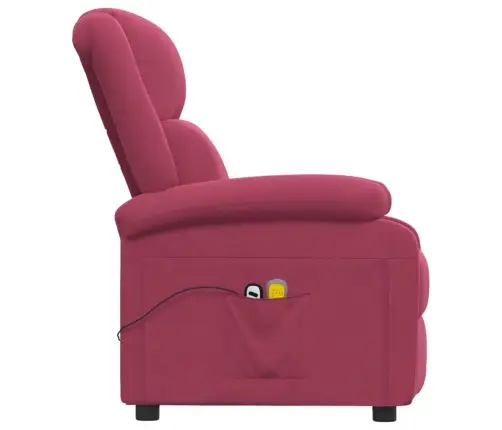 Elektrisks Masāžas Krēsls, Vīnsarkans Samts Vidaxl