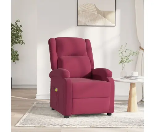 Elektrisks Masāžas Krēsls, Vīnsarkans Samts Vidaxl