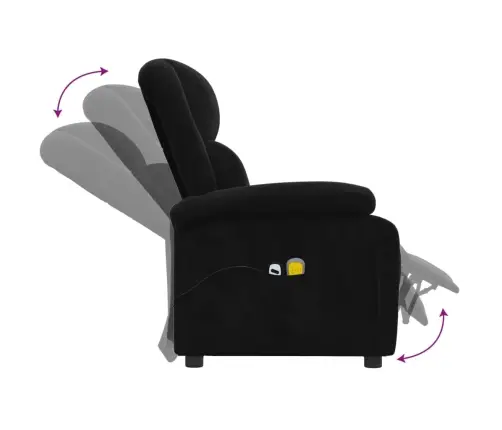 Elektrisks Masāžas Krēsls, Melns Samts Vidaxl