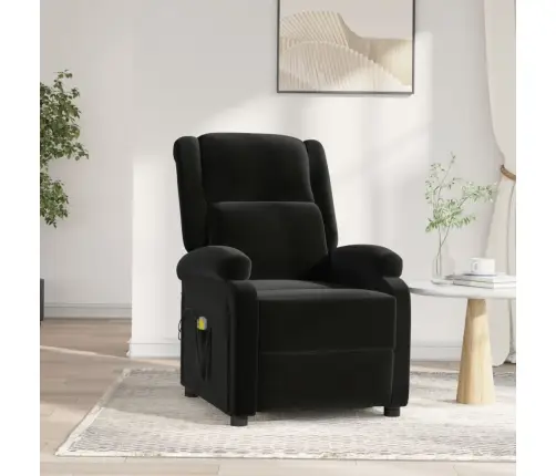 Elektrisks Masāžas Krēsls, Melns Samts Vidaxl