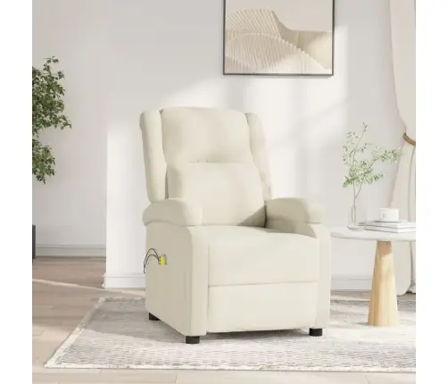 Elektriskais Masāžas Krēsls, Krēmkrāsas Samts Vidaxl