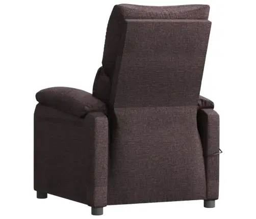 Elektrisks Atpūtas Krēsls, Atgāžams, Tumši Brūns Audums Vidaxl