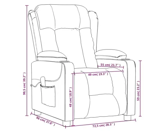 Elektrisks Atpūtas Krēsls, Brūna Mākslīgā Āda Vidaxl