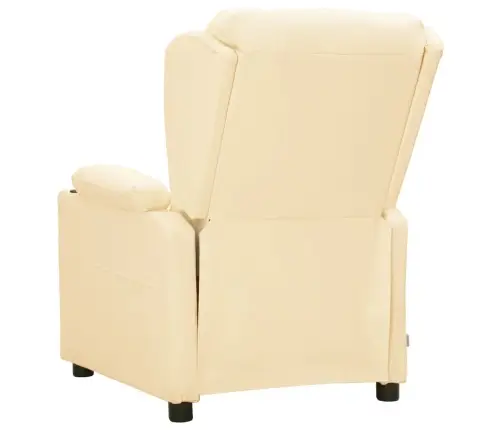Elektrisks Atpūtas Krēsls, Atgāžams, Krēmkrāsas Mākslīgā Āda Vidaxl