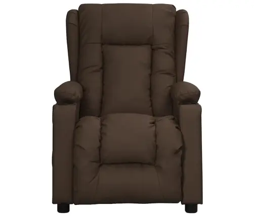 Elektrinis Masažinis Krėslas, Rudos Spalvos, Dirbtinė Oda