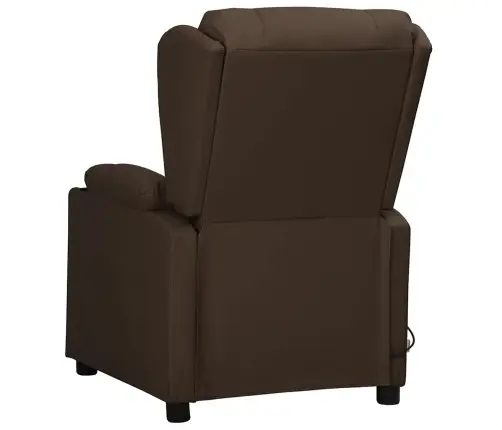 Elektrinis Masažinis Krėslas, Rudos Spalvos, Dirbtinė Oda