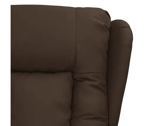 Elektrinis Masažinis Krėslas, Rudos Spalvos, Dirbtinė Oda