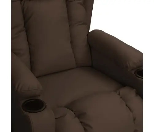 Elektrinis Masažinis Krėslas, Rudos Spalvos, Dirbtinė Oda