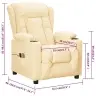 Elektrisks Masāžas Krēsls, Krēmkrāsas Mākslīgā Āda Vidaxl