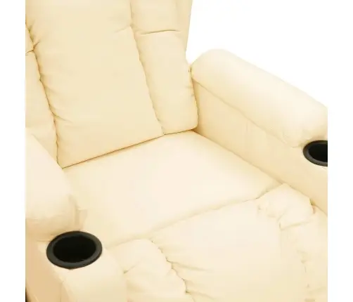 Elektrisks Masāžas Krēsls, Krēmkrāsas Mākslīgā Āda Vidaxl