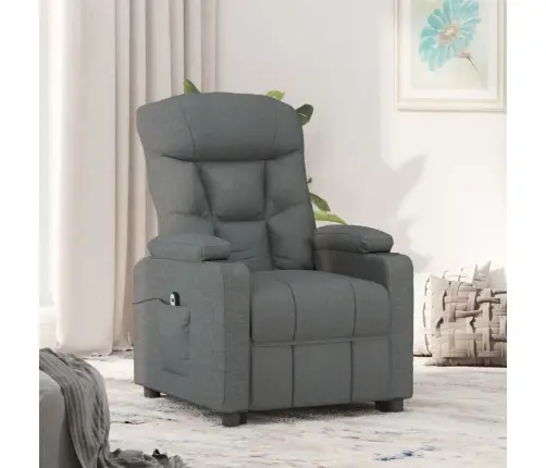 Elektrisks Atpūtas Krēsls, Atgāžams, Tumši Pelēks Audums Vidaxl