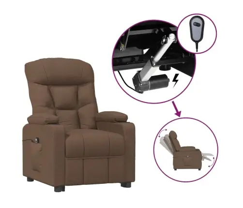 Elektriline Tugitool, Pruun, Kangas