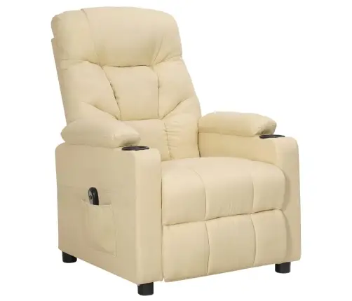 Elektrinis Atlošiamas Krėslas, Kreminės Spalvos, Audinys