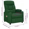 Elektrisks Masāžas Krēsls, Tumši Zaļš Audums Vidaxl