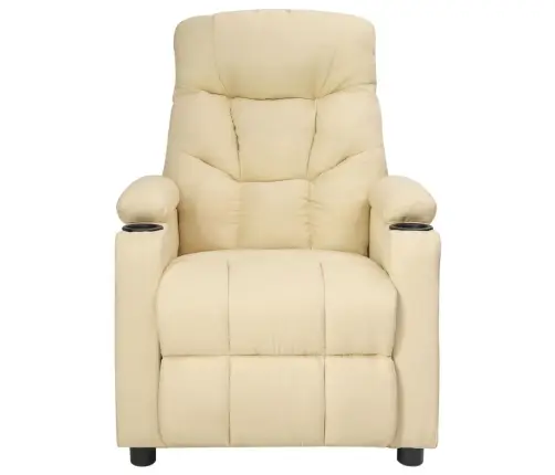 Elektriskais Masāžas Krēsls, Krēmkrāsas Audums Vidaxl