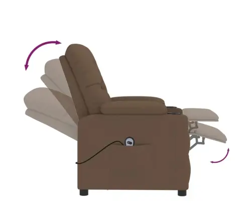 Elektriline Tugitool, Pruun, Kangas