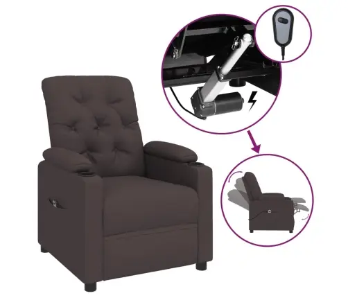 Elektriline Tugitool, Tumepruun, Kangas