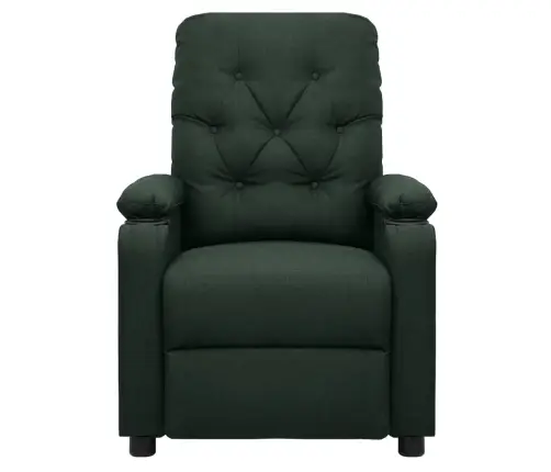 Elektrisks Atpūtas Krēsls, Atgāžams, Tumši Zaļš Audums Vidaxl