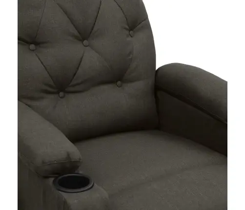 Elektrisks Masāžas Krēsls, Pelēkbrūns Audums Vidaxl