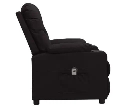 Elektrinis Atlošiamas Krėslas, Juodos Spalvos, Dirbtinė Oda