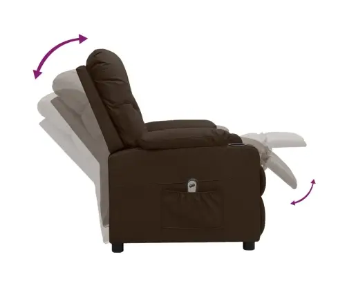 Elektrisks Atpūtas Krēsls, Brūna Mākslīgā Āda Vidaxl