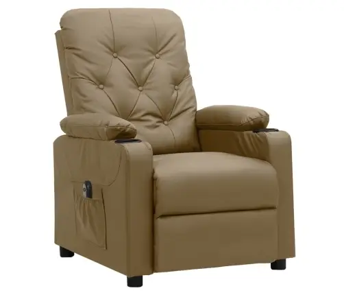 Elektrisks Atpūtas Krēsls, Kapučīno Krāsas Mākslīgā Āda Vidaxl